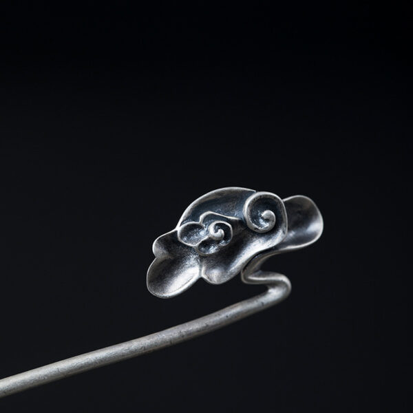 Retro cloud pattern hairpin fine s925 sterling silver hair stick