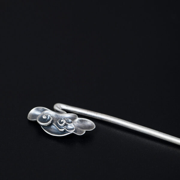 Retro cloud pattern hairpin fine s925 sterling silver hair stick