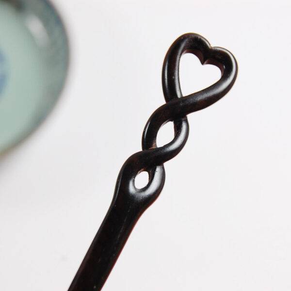 twist shape wood hairpin black sandalwood hair stick