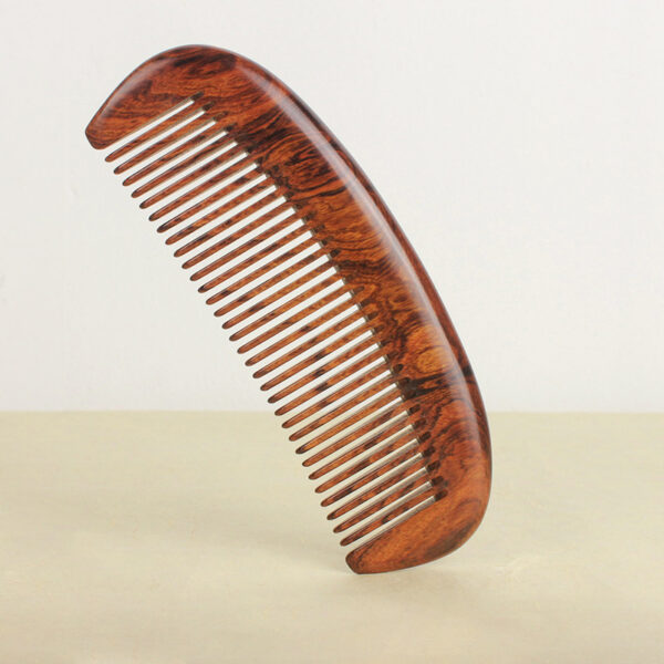 fine carved simple smooth Guibourtia wood comb