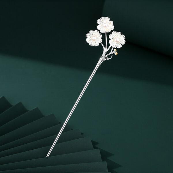 nice s925 sterling silver daisy flowers shape hairpin